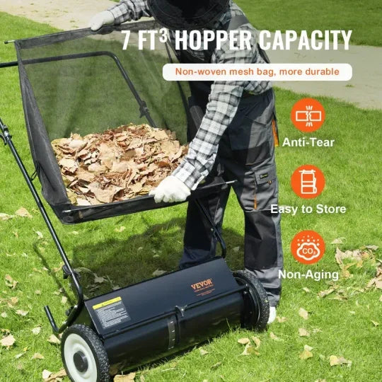 Heavy Duty Push Lawn Sweeper