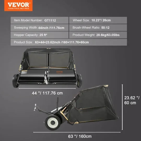 Heavy Duty Push Lawn Sweeper