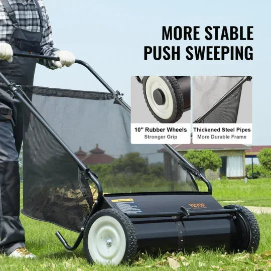 Heavy Duty Push Lawn Sweeper